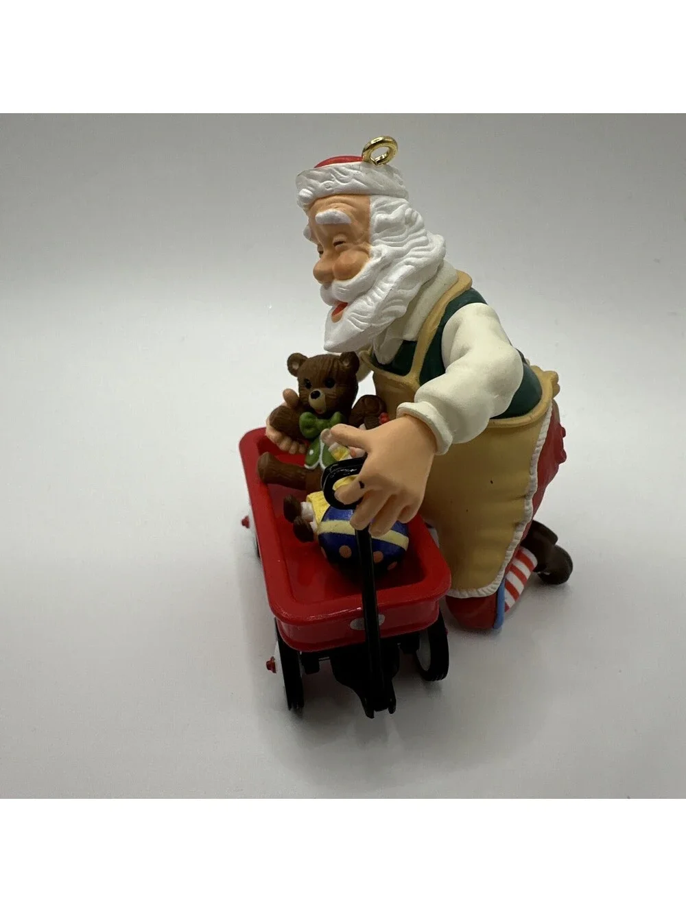 Hallmark Keepsake Toymaker Santa 2004 Red Wagon Collector’s Series Ornament